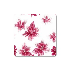 Hawaiian Flowers Square Magnet by essentialimage