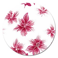 Hawaiian Flowers Magnet 5  (round) by essentialimage