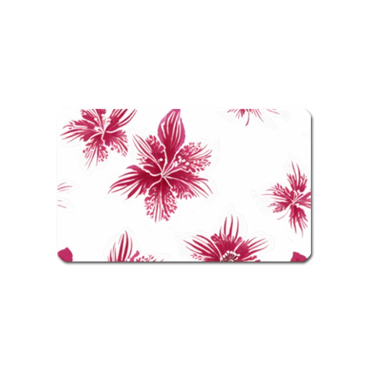 Hawaiian Flowers Magnet (Name Card)