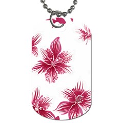 Hawaiian Flowers Dog Tag (one Side) by essentialimage