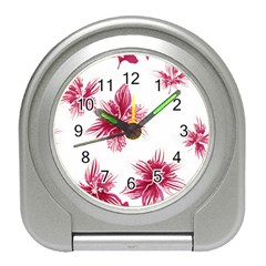 Hawaiian Flowers Travel Alarm Clock by essentialimage