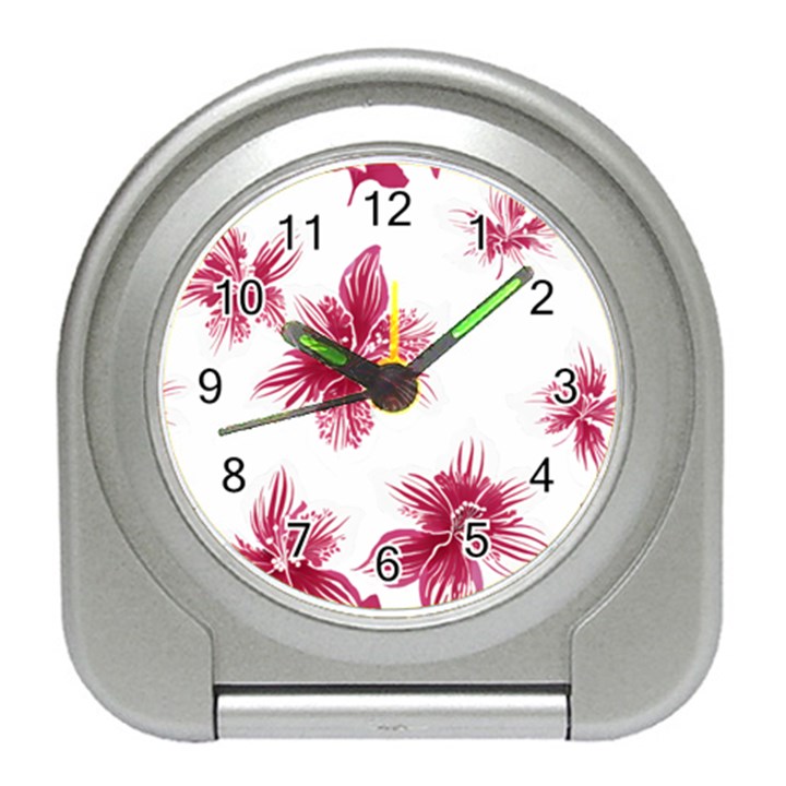 Hawaiian Flowers Travel Alarm Clock