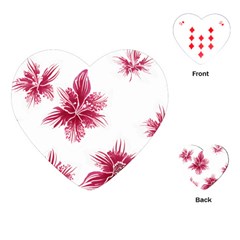 Hawaiian Flowers Playing Cards Single Design (heart) by essentialimage