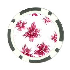 Hawaiian Flowers Poker Chip Card Guard (10 Pack) by essentialimage