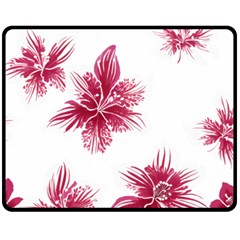 Hawaiian Flowers Fleece Blanket (medium) by essentialimage