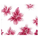 Hawaiian Flowers Two Sides Premium Plush Fleece Blanket (Small) 50 x40  Blanket Front