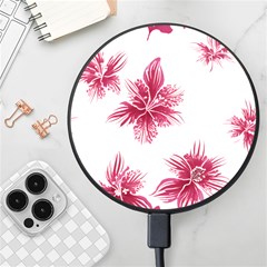 Hawaiian Flowers Wireless Fast Charger(black) by essentialimage