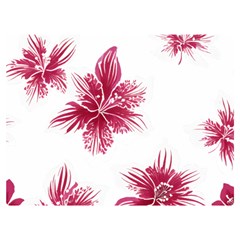 Hawaiian Flowers Two Sides Premium Plush Fleece Blanket (extra Small) by essentialimage