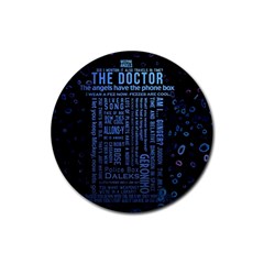 Doctor Who Tardis Rubber Coaster (round) by Cendanart