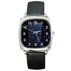 Doctor Who Tardis Square Metal Watch by Cendanart