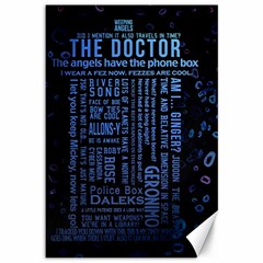 Doctor Who Tardis Canvas 12  X 18  by Cendanart