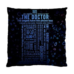 Doctor Who Tardis Standard Cushion Case (two Sides) by Cendanart