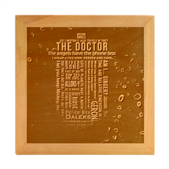 Doctor Who Tardis Wood Photo Frame Cube by Cendanart