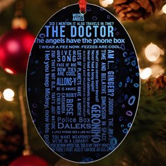 Doctor Who Tardis Uv Print Acrylic Ornament Oval by Cendanart