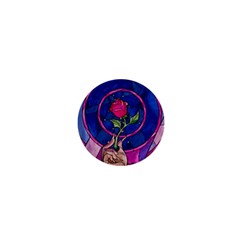 Enchanted Rose Stained Glass 1  Mini Magnets by Cendanart