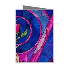 Enchanted Rose Stained Glass Mini Greeting Cards (pkg Of 8) by Cendanart