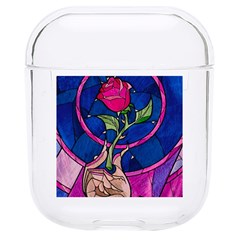 Enchanted Rose Stained Glass Hard Pc Airpods 1/2 Case by Cendanart