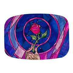 Enchanted Rose Stained Glass Mini Square Pill Box by Cendanart