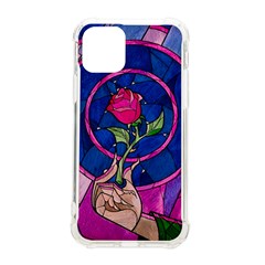 Enchanted Rose Stained Glass Iphone 11 Pro 5 8 Inch Tpu Uv Print Case by Cendanart