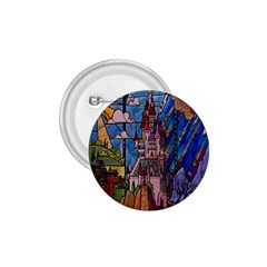 Castle Building Stained Glass 1 75  Buttons by Cendanart