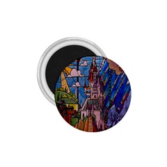 Castle Building Stained Glass 1 75  Magnets by Cendanart