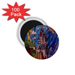 Castle Building Stained Glass 1.75  Magnets (100 pack)  Front