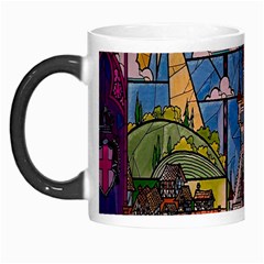 Castle Building Stained Glass Morph Mug by Cendanart