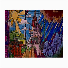 Castle Building Stained Glass Small Glasses Cloth (2 Sides) by Cendanart