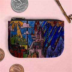 Castle Building Stained Glass Mini Coin Purse by Cendanart