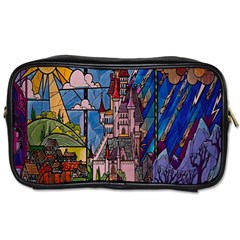 Castle Building Stained Glass Toiletries Bag (one Side) by Cendanart