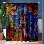 Castle Building Stained Glass Shower Curtain 60  x 72  (Medium)  60 x72  Curtain