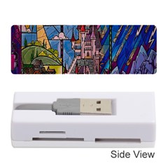 Castle Building Stained Glass Memory Card Reader (stick) by Cendanart