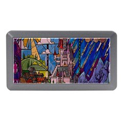 Castle Building Stained Glass Memory Card Reader (mini) by Cendanart