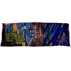 Castle Building Stained Glass Body Pillow Case (dakimakura) by Cendanart