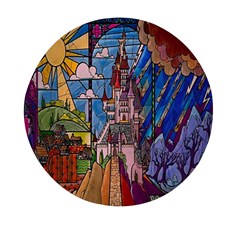 Castle Building Stained Glass Mini Round Pill Box (pack Of 3) by Cendanart