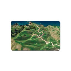 Coast Aerial View Beautiful Landscape Nature Ocean Road Graphy Aerial Coast Drone Magnet (name Card) by Bedest