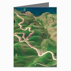 Coast Aerial View Beautiful Landscape Nature Ocean Road Graphy Aerial Coast Drone Greeting Card by Bedest