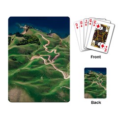 Coast Aerial View Beautiful Landscape Nature Ocean Road Graphy Aerial Coast Drone Playing Cards Single Design (rectangle) by Bedest