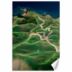 Coast Aerial View Beautiful Landscape Nature Ocean Road Graphy Aerial Coast Drone Canvas 12  X 18  by Bedest