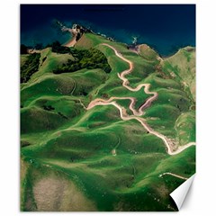 Coast Aerial View Beautiful Landscape Nature Ocean Road Graphy Aerial Coast Drone Canvas 20  X 24  by Bedest