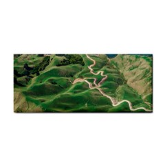 Coast Aerial View Beautiful Landscape Nature Ocean Road Graphy Aerial Coast Drone Hand Towel by Bedest