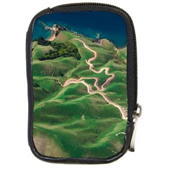 Coast Aerial View Beautiful Landscape Nature Ocean Road Graphy Aerial Coast Drone Compact Camera Leather Case by Bedest