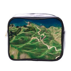 Coast Aerial View Beautiful Landscape Nature Ocean Road Graphy Aerial Coast Drone Mini Toiletries Bag (one Side) by Bedest