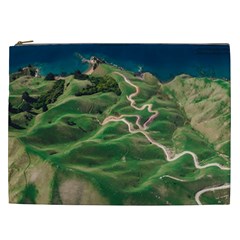 Coast Aerial View Beautiful Landscape Nature Ocean Road Graphy Aerial Coast Drone Cosmetic Bag (xxl) by Bedest