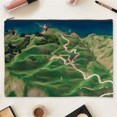 Coast Aerial View Beautiful Landscape Nature Ocean Road Graphy Aerial Coast Drone Cosmetic Bag (xxxl) by Bedest