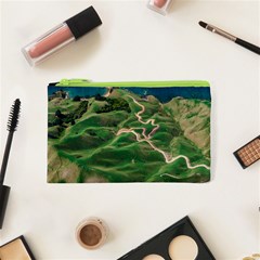 Coast Aerial View Beautiful Landscape Nature Ocean Road Graphy Aerial Coast Drone Cosmetic Bag (xs) by Bedest