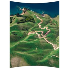 Coast Aerial View Beautiful Landscape Nature Ocean Road Graphy Aerial Coast Drone Back Support Cushion by Bedest