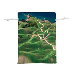 Coast Aerial View Beautiful Landscape Nature Ocean Road Graphy Aerial Coast Drone Lightweight Drawstring Pouch (l) by Bedest