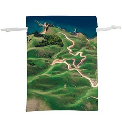 Coast Aerial View Beautiful Landscape Nature Ocean Road Graphy Aerial Coast Drone Lightweight Drawstring Pouch (xl) by Bedest