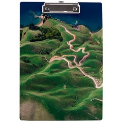 Coast Aerial View Beautiful Landscape Nature Ocean Road Graphy Aerial Coast Drone A4 Acrylic Clipboard by Bedest